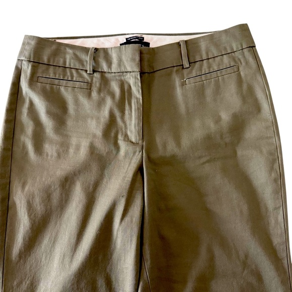 New Talbots Size 6 The Perfect Crop Avocado Green Stretch Pants Cotton/Spandex - Picture 2 of 5